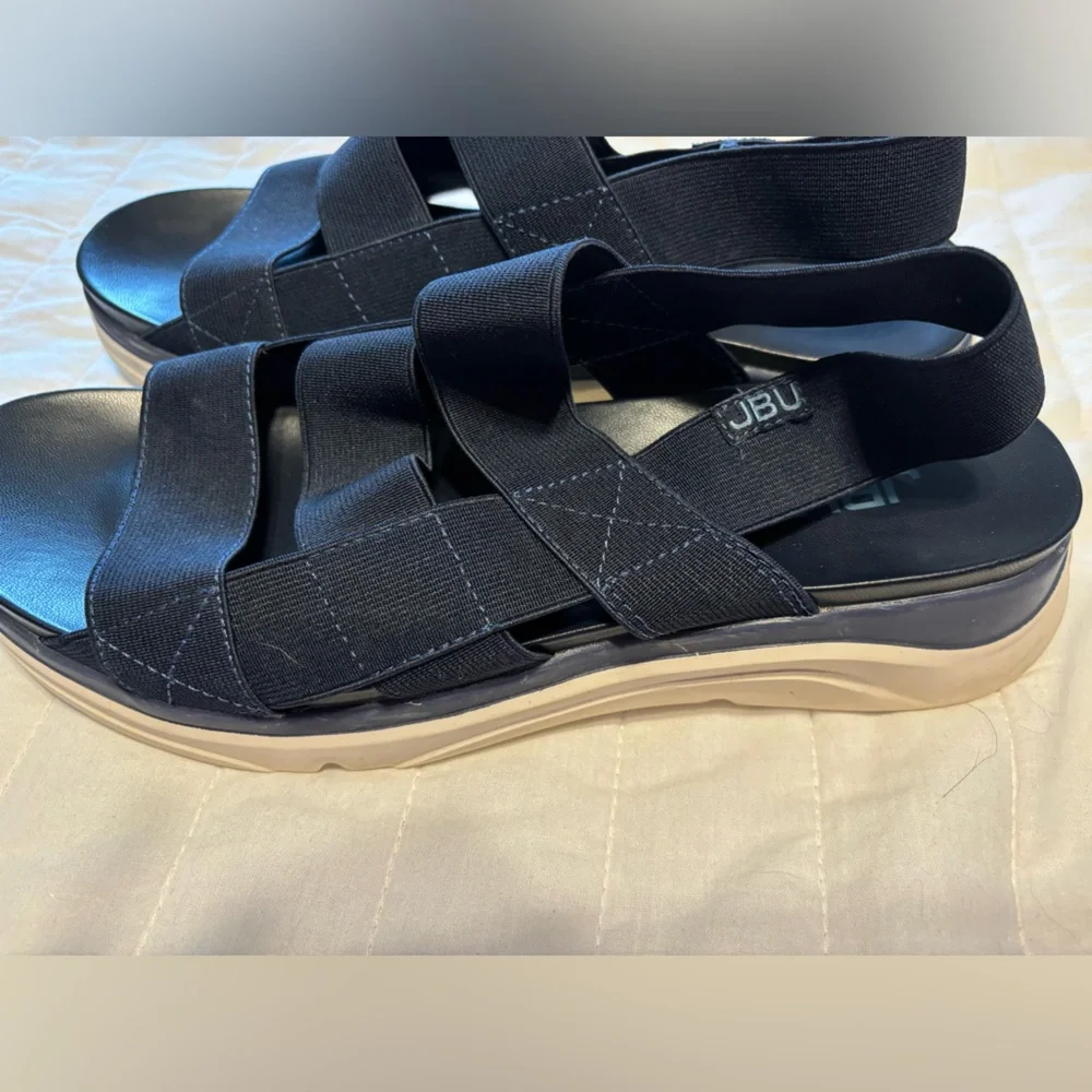 JBU By‎ Jambu Womens Strappy Navy Blue Sandals -AVA- 9.5 EUC
